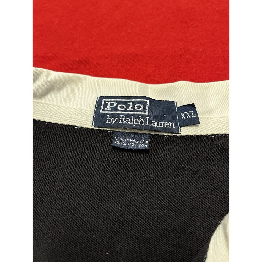 Men's Size 2XL polo Ralph Lauren Fleur De Lis Long Sleeve Quarter Button - Picture 2 of 8